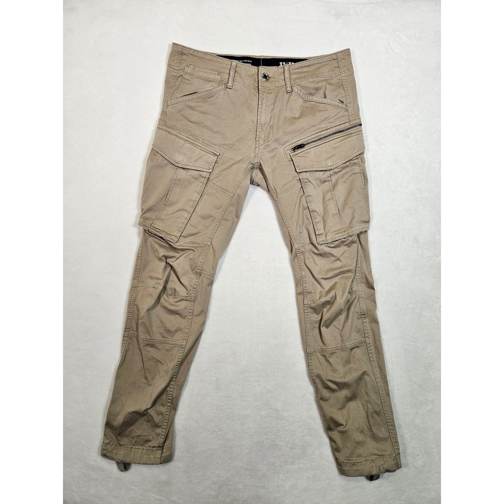 G-Star Raw Rovic Zip 3D Tapered Cargo Pants Khaki Tan Mens 32x32